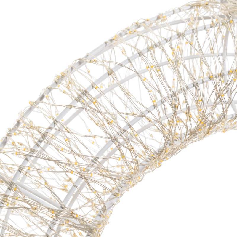 Lotti - Couronne lumineuse 3D Ø55cm fil Métal argenté 3000 Micro-LED blanc chaud Flash Diamond Lotti - Imagen 5