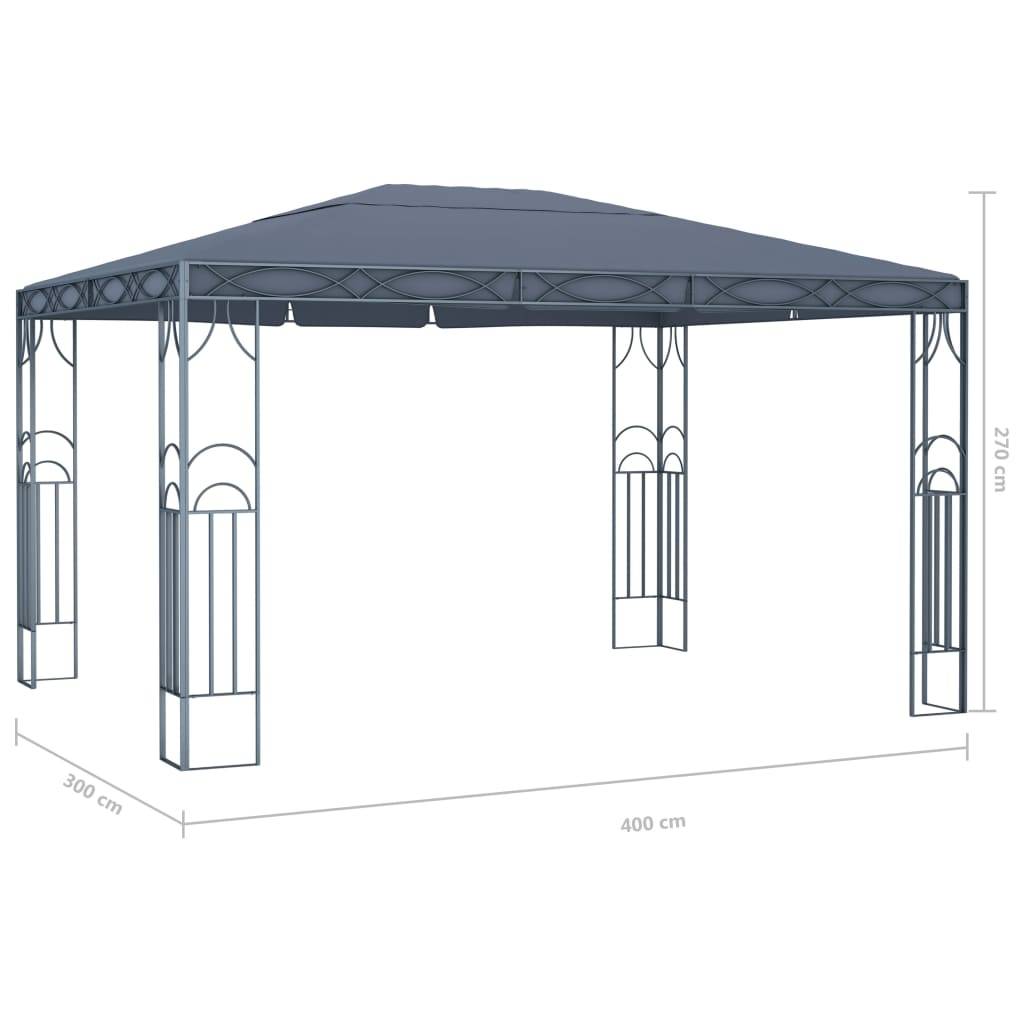 ComfortXL - Tonnelle de Jardin Acier Toile Imperméable PA Abri Solaire pour Terrasse Anthracite 4x3 m – ComfortXL Outdoor Living - Image 5