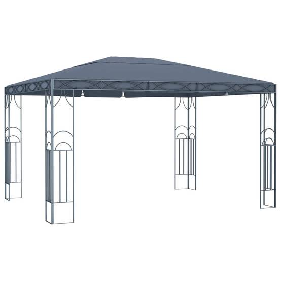 ComfortXL - Tonnelle de Jardin Acier Toile Imperméable PA Abri Solaire pour Terrasse Anthracite 4x3 m – ComfortXL Outdoor Living - Image 1