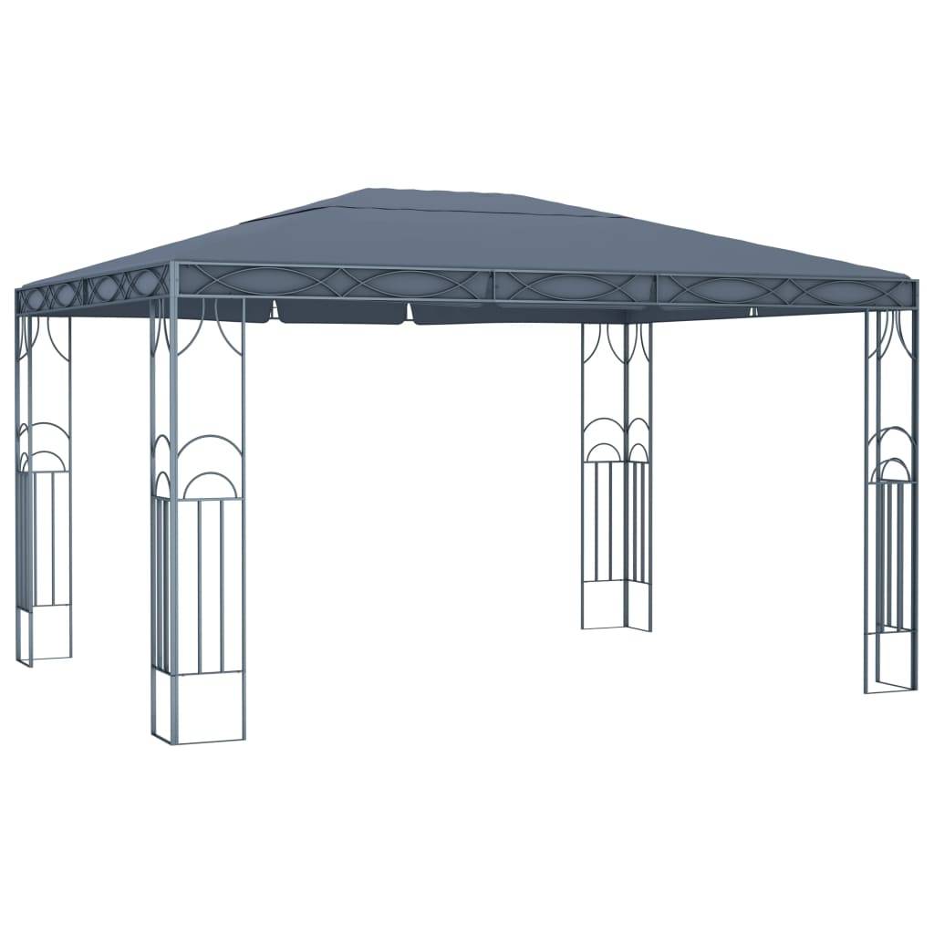 ComfortXL - Tonnelle de Jardin Acier Toile Imperméable PA Abri Solaire pour Terrasse Anthracite 4x3 m – ComfortXL Outdoor Living - Image 1