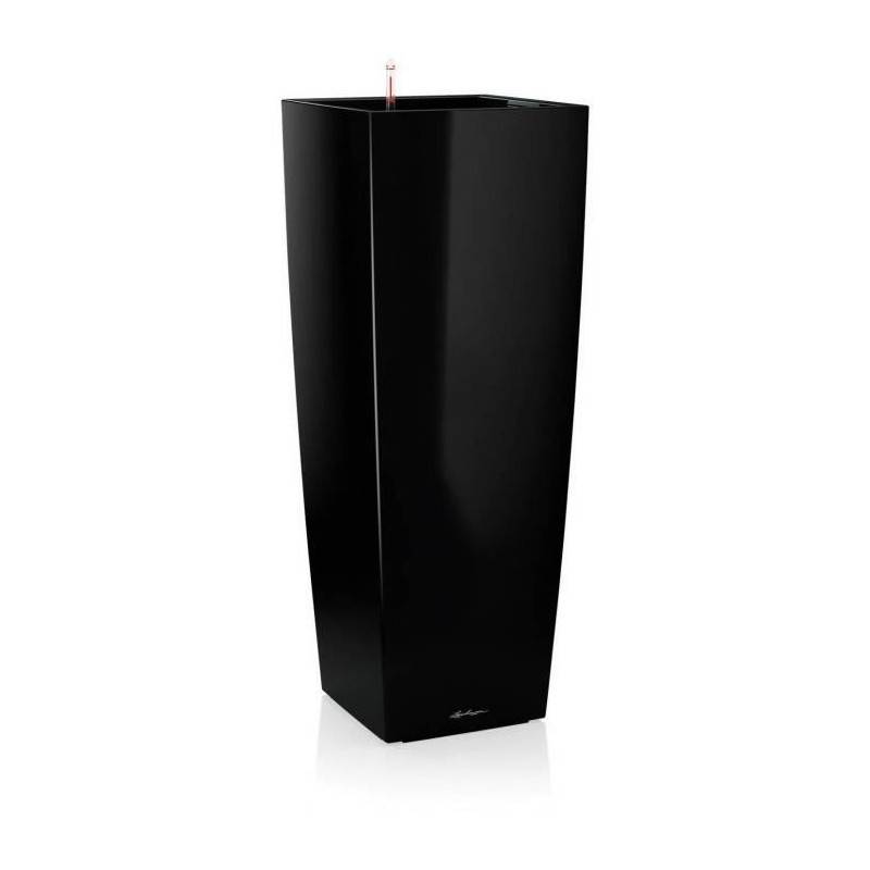 Lechuza - Pot De Fleur Lechuza Cubico Alto Premium 40 - Kit Complet, Noir Brillant - Imagen 1