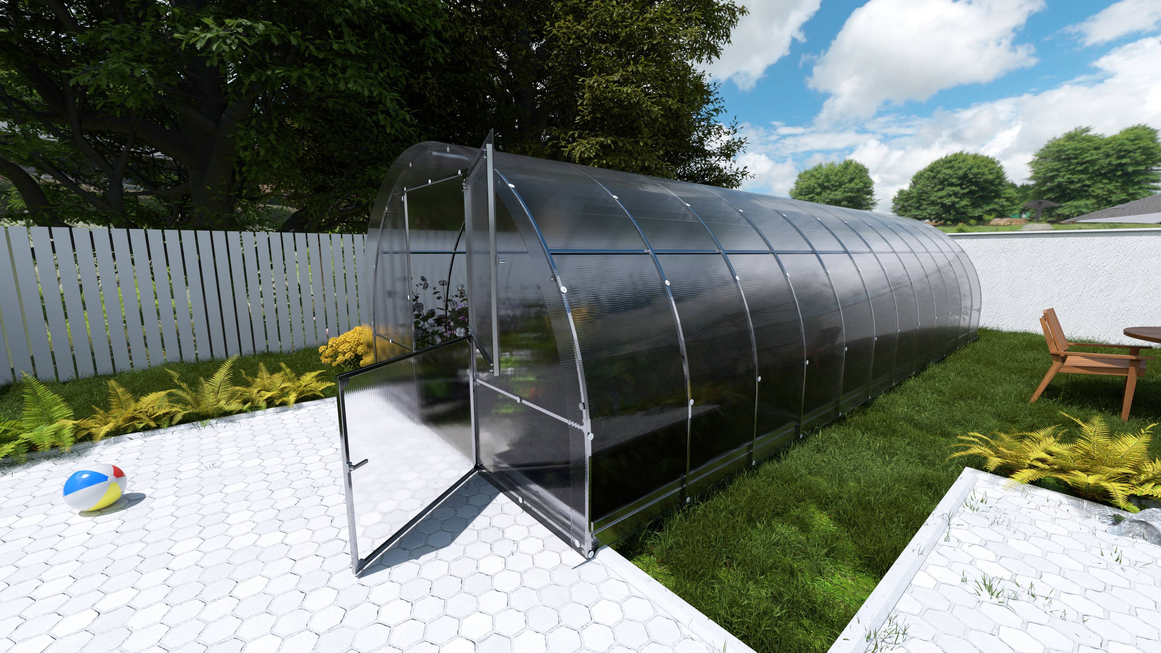 KLASIKA GREENHOUSES - Serre KLASIKA EASY 3 x 8 m (24 m²), 6 mm avec revêtement en polycarbonate - Image 3