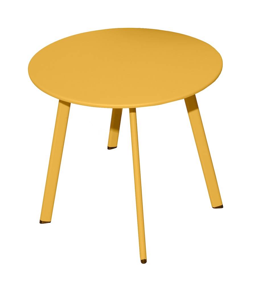 Proloisirs - Table basse - MASSAÏ - Acier époxy - Ø60 cm - Miel PROLOISIRS