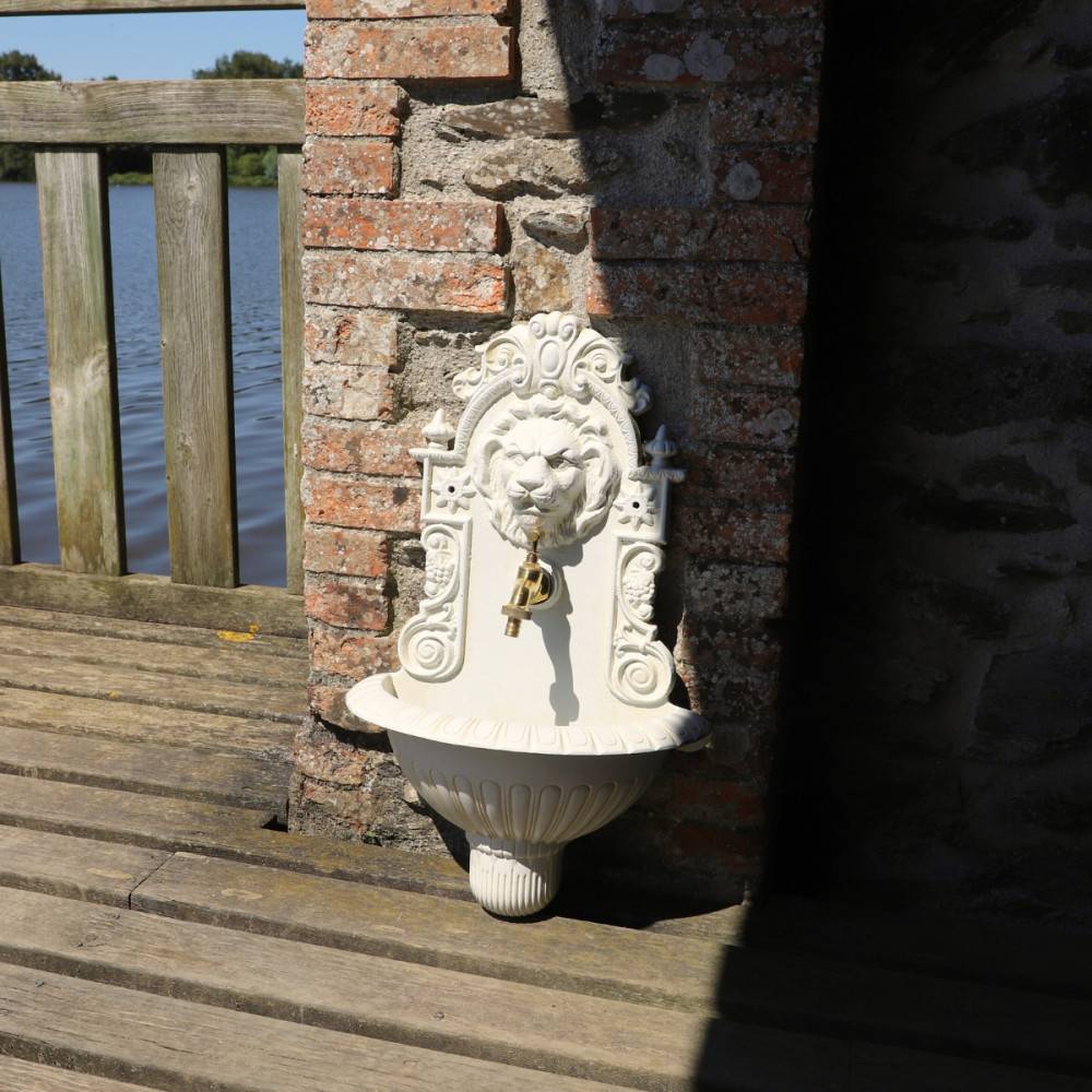 Chemin De Campagne - Fontaine Murale de jardin blanche 60 x 37 x 20 cm Chemin de campagne - Imagen 3
