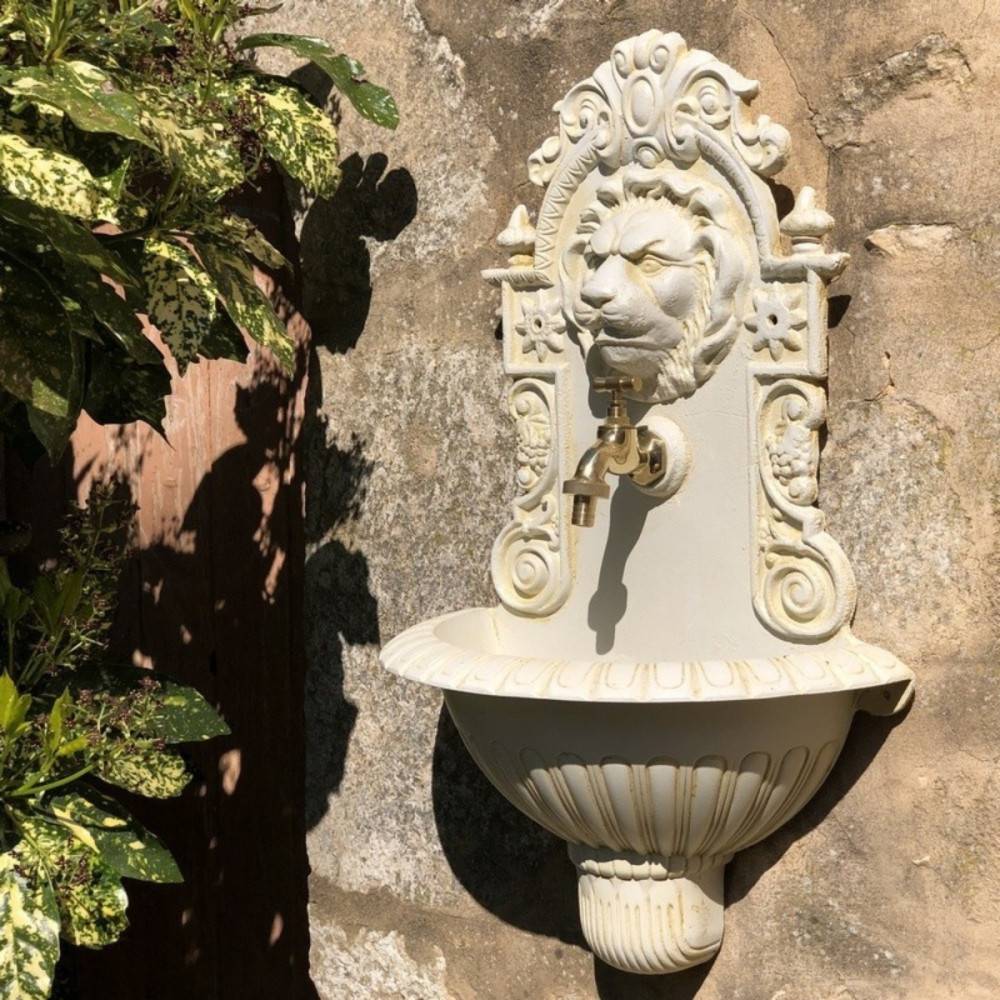 Chemin De Campagne - Fontaine Murale de jardin blanche 60 x 37 x 20 cm Chemin de campagne - Imagen 2