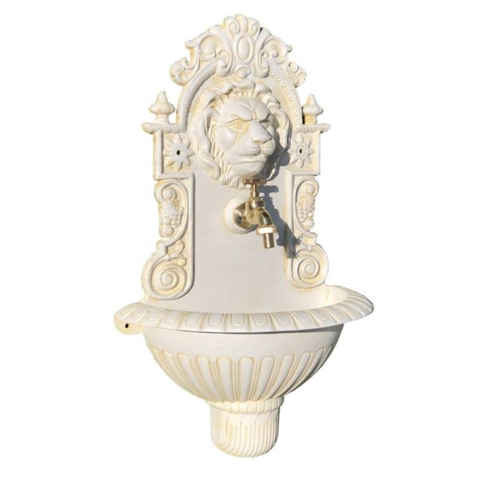 Chemin De Campagne - Fontaine Murale de jardin blanche 60 x 37 x 20 cm Chemin de campagne - Imagen 5