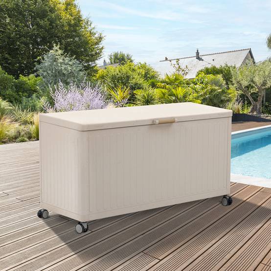 Hesperide - Coffre de rangement "Edenio" argile S 130 x 60,4 x 78cm en aluminium Hespéride - Image 1