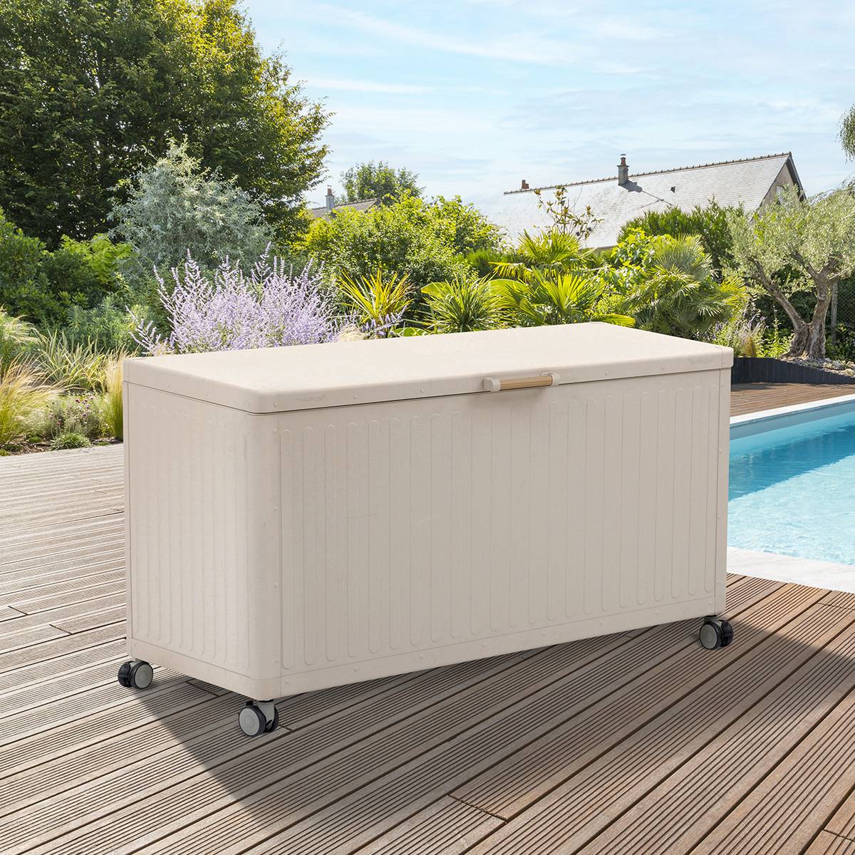 Hesperide - Coffre de rangement "Edenio" argile S 130 x 60,4 x 78cm en aluminium  Hespéride - Image 1