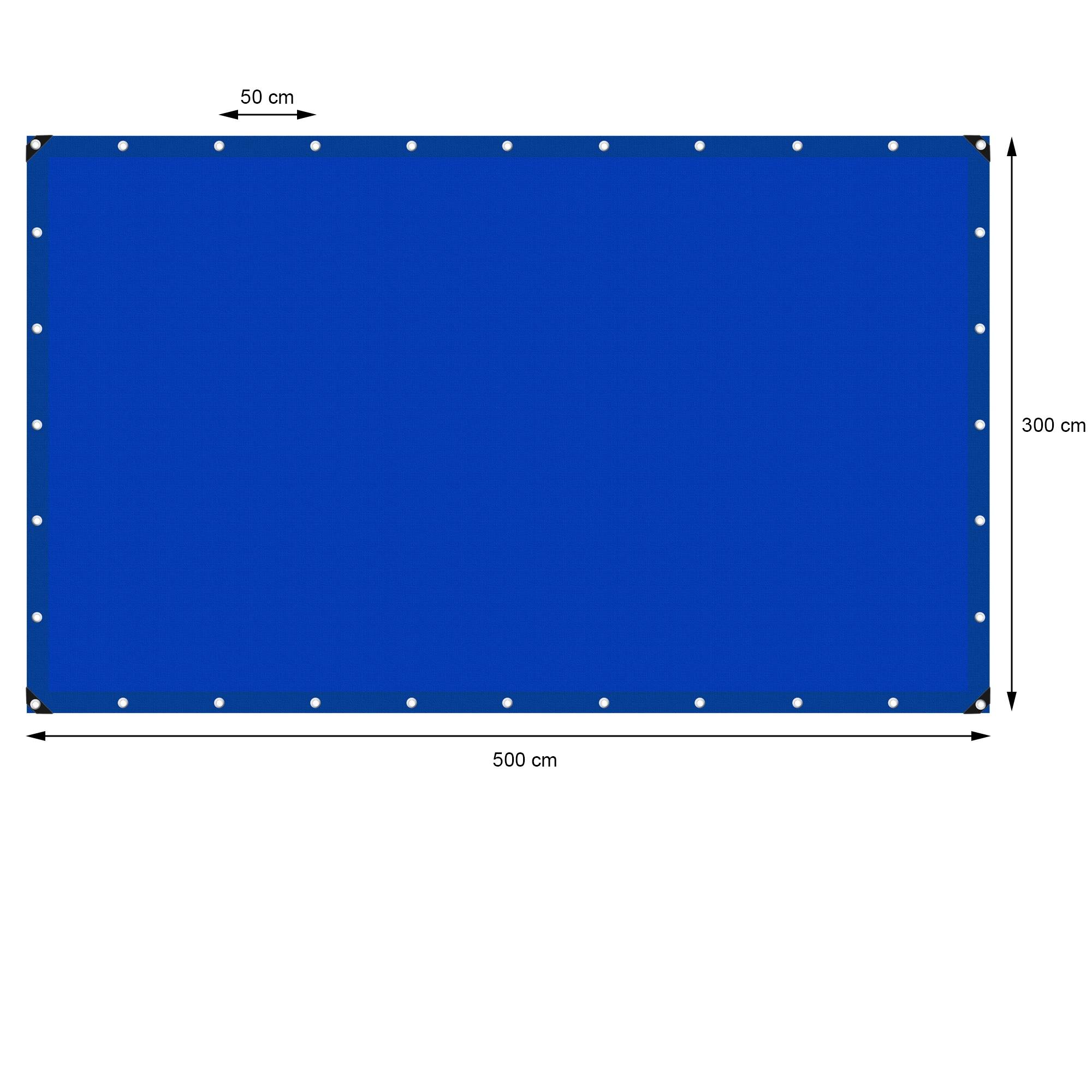 Ecd-Germany - Bâche de Protection Imperméable à l'Eau avec Oeillets - 3x5m 15m² 180g/m²- Polyéthylène PE Bleu - Résistant à la Moisissure - Imagen 5
