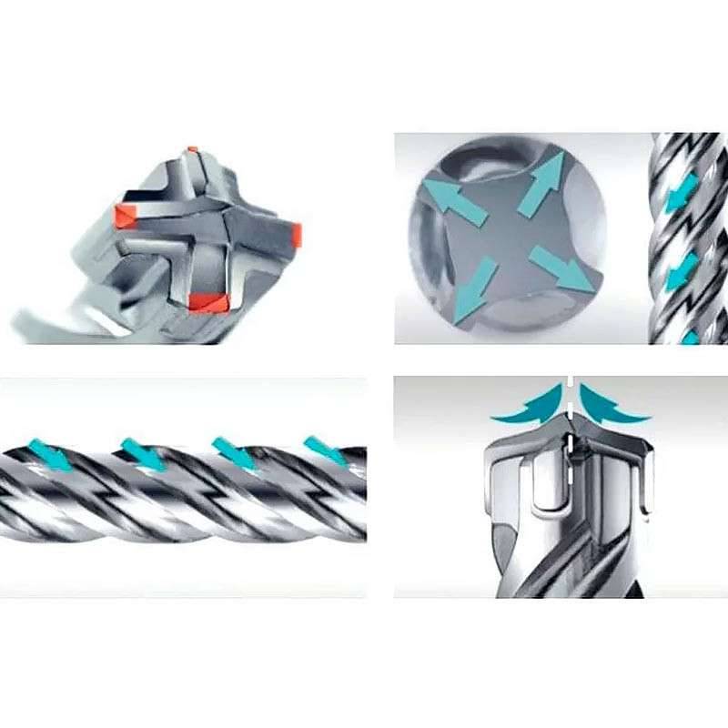 Makita - Foret Béton MAKITA SDS-Plus 4 taillants TCT NEMESIS II Makita - Imagen 2