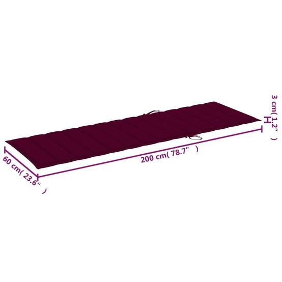 Bain de soleil - Transat - Chaise longue 2 places avec coussins Acacia solide - MEUBLE PRO - Image 7