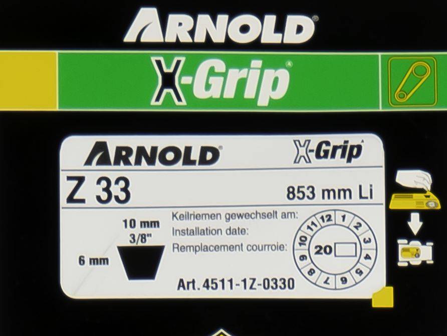 Arnold - Courroie trapézoïdale X-Grip V de type Z 33 Arnold - Imagen 2