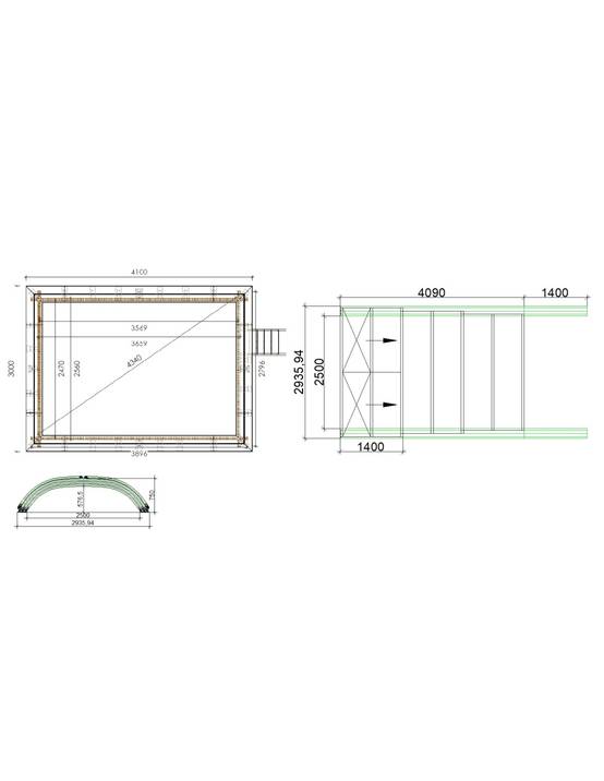 Altanka - Abri de piscine Horizon pour les modèles 4,10x3 m - BAS85, BAS785 - polycarbonate massif 3 mm - Couleur Ral7016 Graphite - ECO214 - Imagen 2