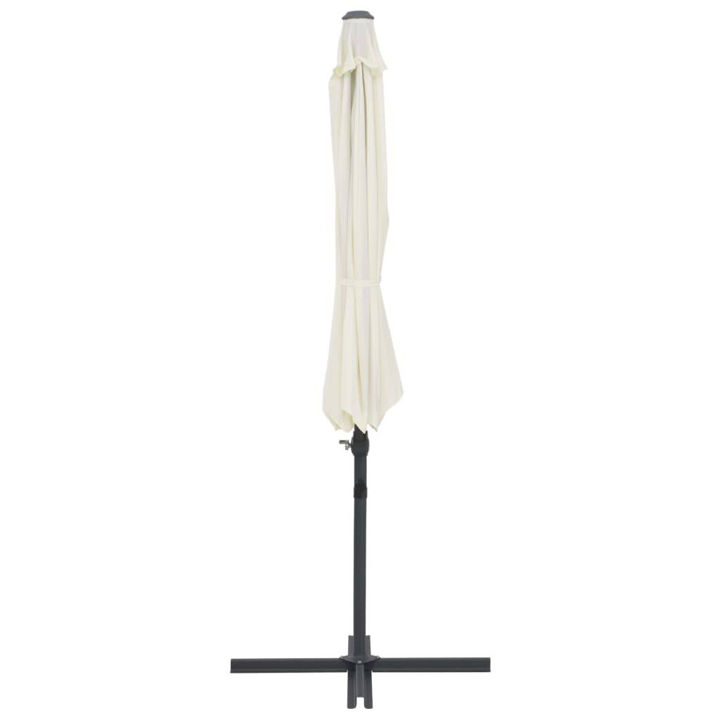 Helloshop26 - Parasol avec base portable 3 m diamètre sable - Imagen 4