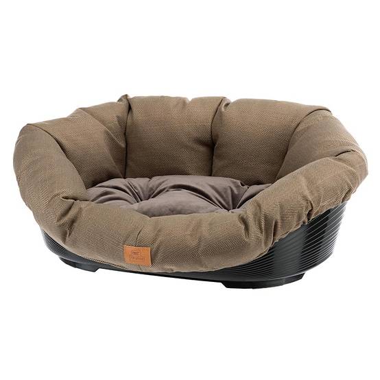 Ferplast - Ferplast Panier Chien et Chat avec Coussin SOFA' 2 TWEED Lavable, Lit pour Chien et Chat en Plastique Rembourré, Corbeille en Plastique, Fond Perforé - Imagen 1
