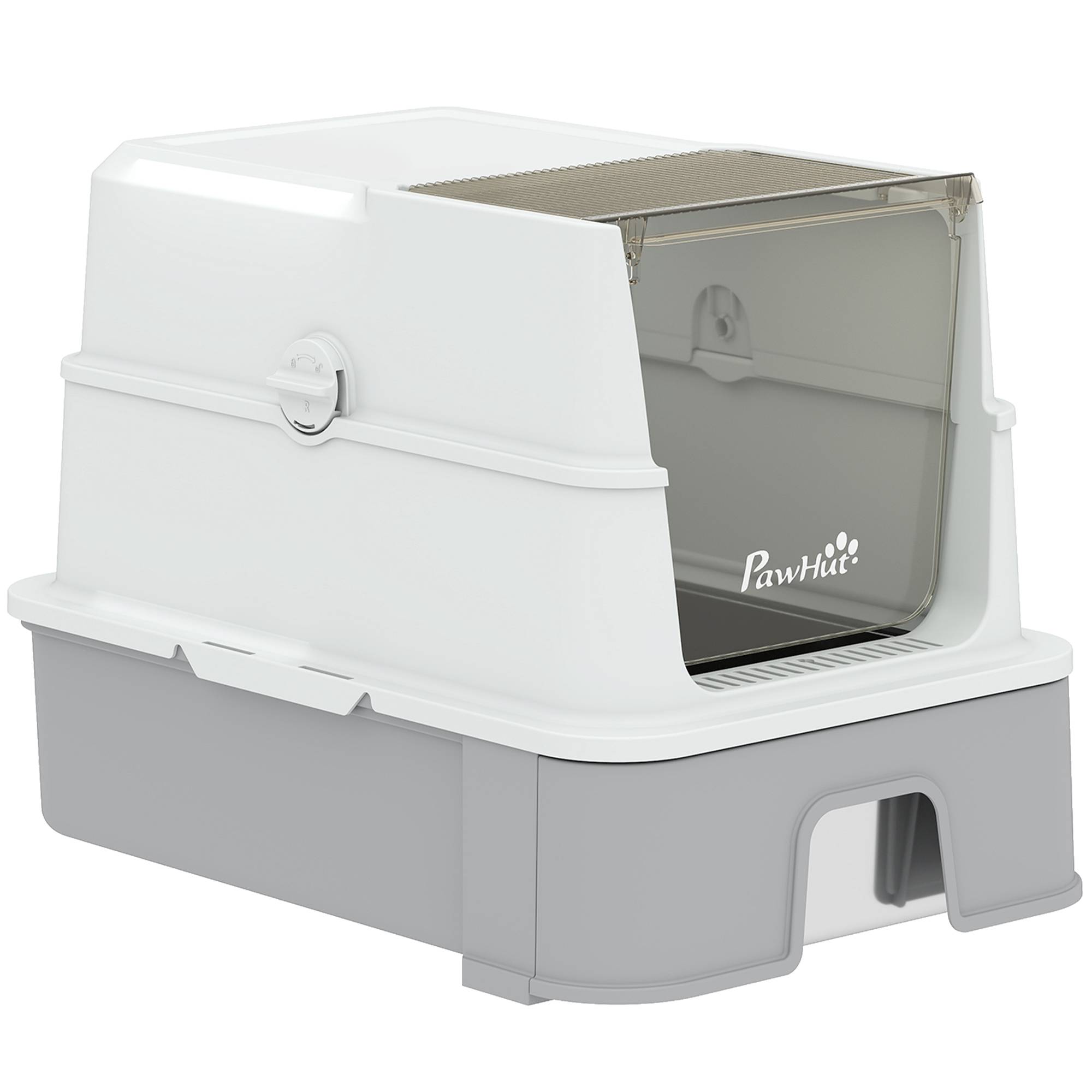 Sans Marque - Lettre pour Gatti Chiusa 3 en 1 de 68L avec Coperchio et Vassoio Estraibile en Acciaio Inox, Paletta, Grigio - Image 1