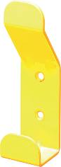 Patère double accroche acier DEVISMES - laqué jaune ral1003 - F10555JAU