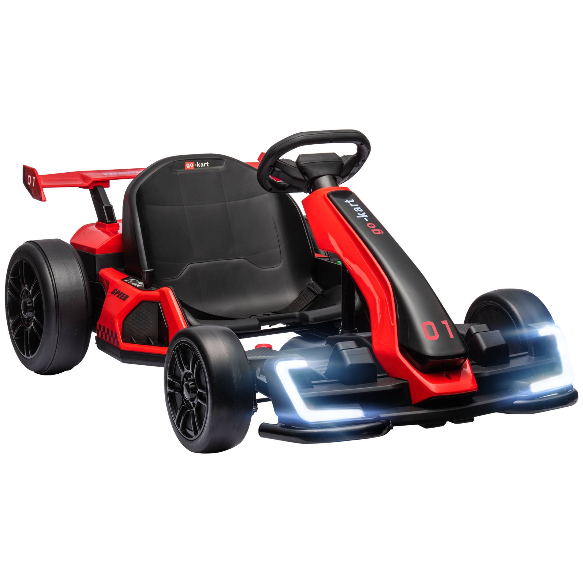 Sans Marque - Kart électrique enfants moteur 2x150W batterie 24V 120x76x53,5 cm rouge - Image 1