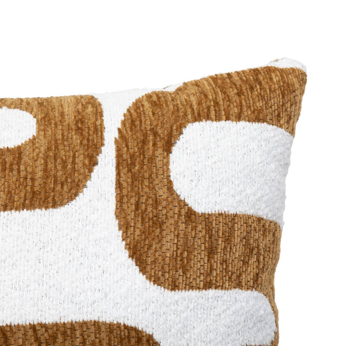 Atmosphera - Coussin décoratif jacquard chenille Marron Caramel 40 x 40 cm - Imagen 2