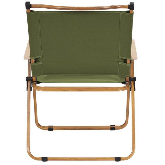 Chaise Pliante de Camping en Métal imitation bois et Toile Verte - KAMPA - Image 7