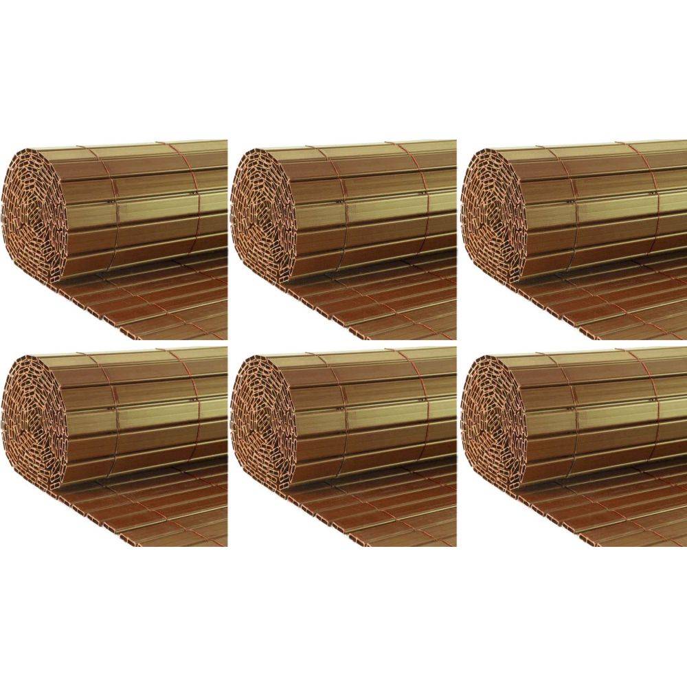 Canisse en PVC effet noyer double face qualité + (Lot de 6) 120 x 250 cm - Imagen 2
