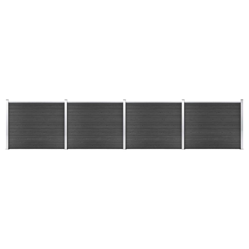 Ensemble de panneau de clôture WPC Gris 699 x 146 cm - PANGIVO - Image 1