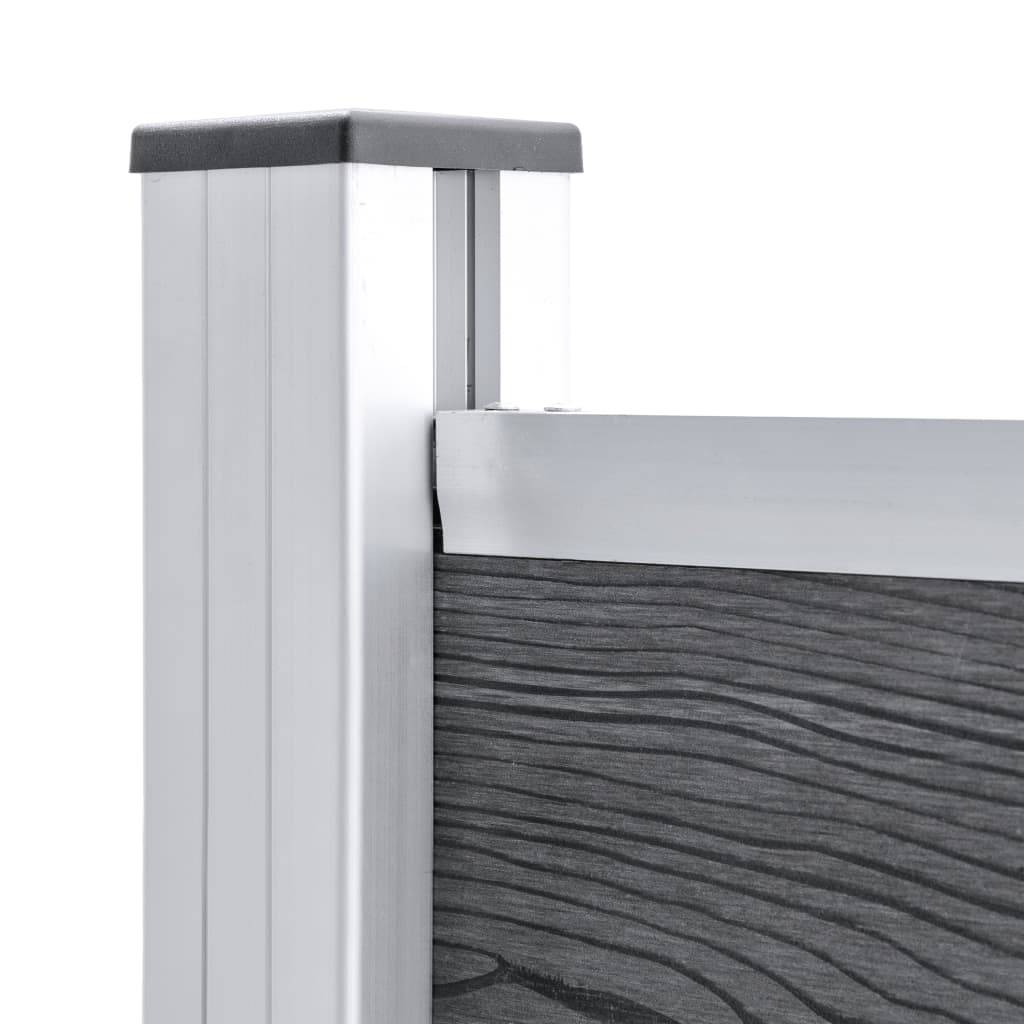 Ensemble de panneau de clôture WPC Gris 699 x 146 cm - PANGIVO - Image 7