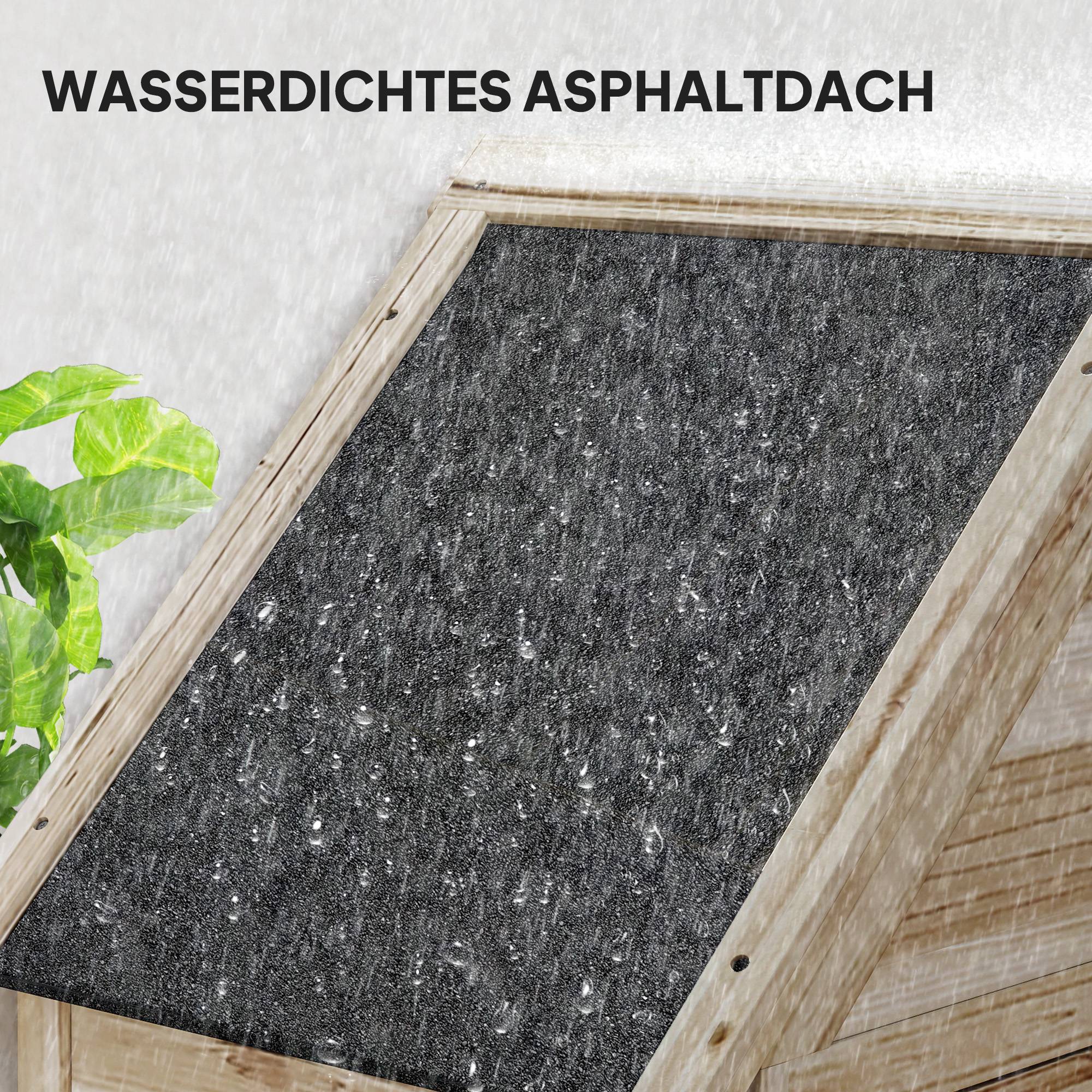 ComfortXL - Abri de jardin en sapin naturel 80 x 49 x 170 cm pour outils avec 4 étagères amovibles et toit bitumé - Image 5