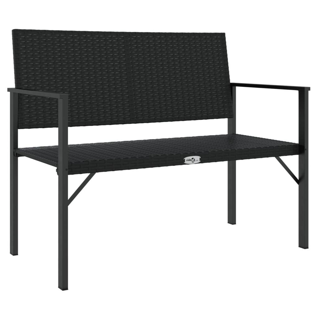 Maison Chic - Banc de jardin - Banc d'extérieur - Banquette à 2 places noir résine tressée - Imagen 1
