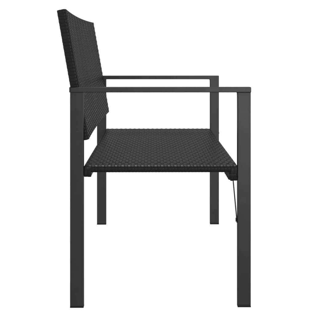 Maison Chic - Banc de jardin - Banc d'extérieur - Banquette à 2 places noir résine tressée - Imagen 4