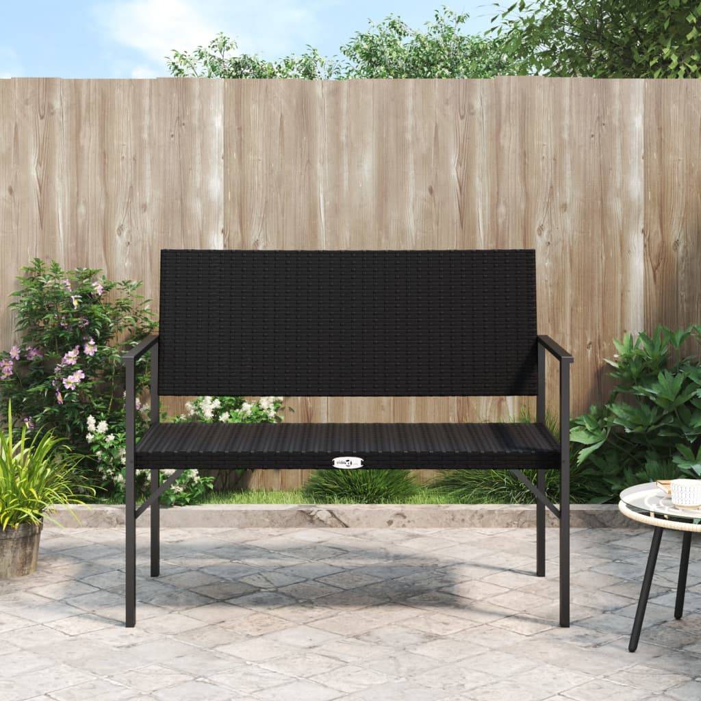 Maison Chic - Banc de jardin - Banc d'extérieur - Banquette à 2 places noir résine tressée - Imagen 2