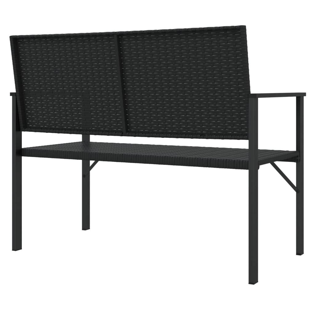 Maison Chic - Banc de jardin - Banc d'extérieur - Banquette à 2 places noir résine tressée - Imagen 5