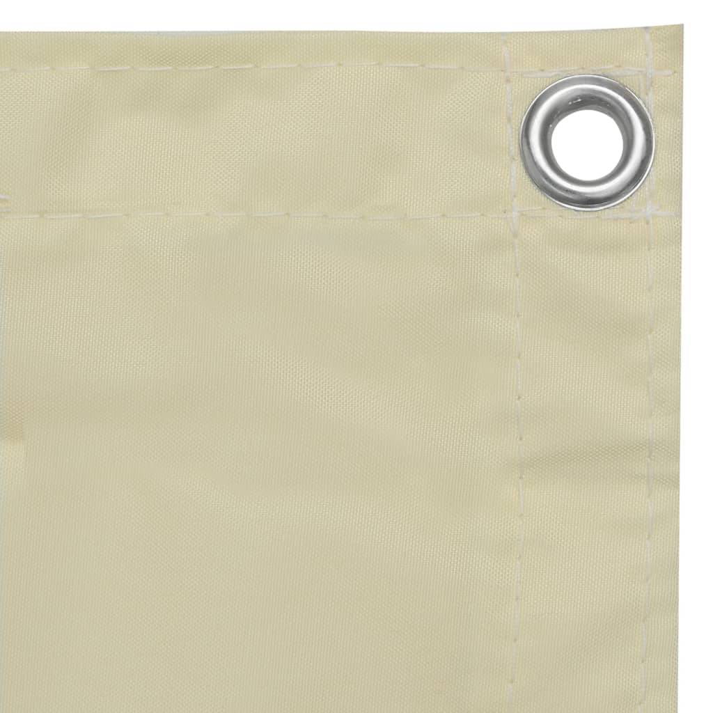Helloshop26 - Écran de balcon brise pare vue protection confidentialité 120 x 600 cm tissu oxford crème - Imagen 3