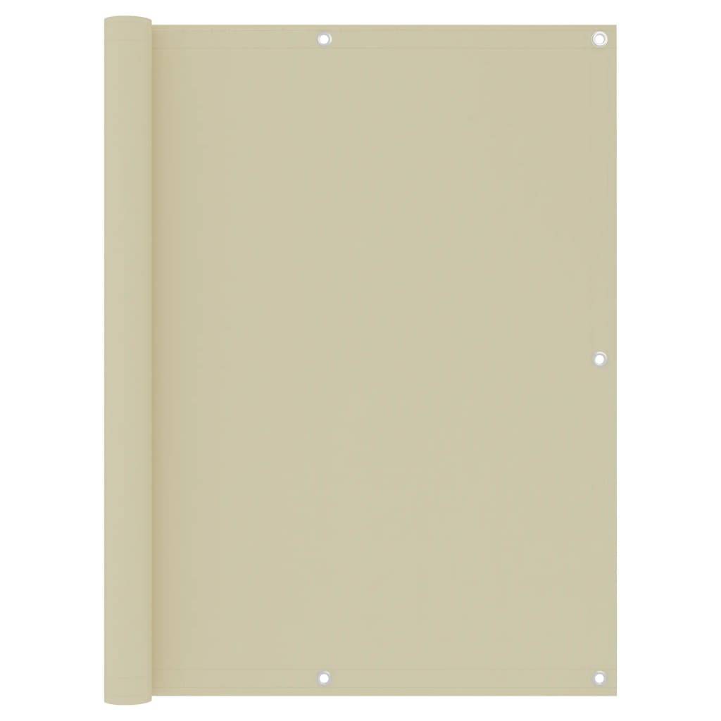 Helloshop26 - Écran de balcon brise pare vue protection confidentialité 120 x 600 cm tissu oxford crème - Imagen 1