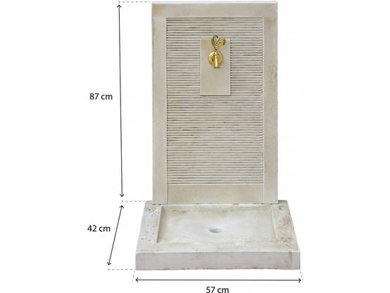 Habitat Et Jardin - Fontaine "etna" - En Pierre Reconstituée - 57 X 42 X 87 Cm Beige -habitat Et Jardin - Image 2