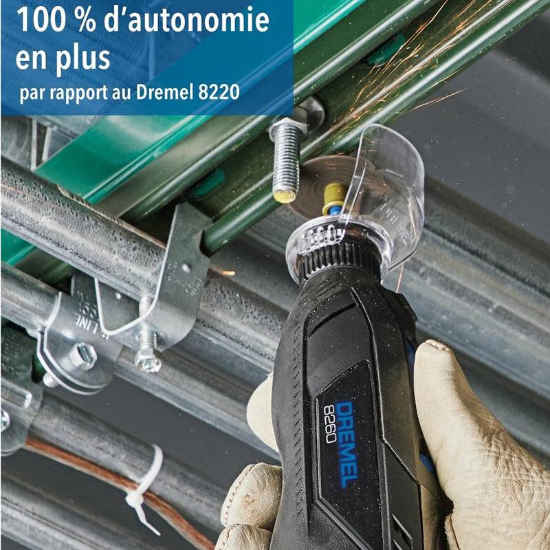 Outil Rotatif Multifonction Sans-fil connecté 12V DREMEL 8260 avec 5 accessoires, 1 batterie 3Ah, 5 000 à 30 000 tr/min Dremel - Imagen 3