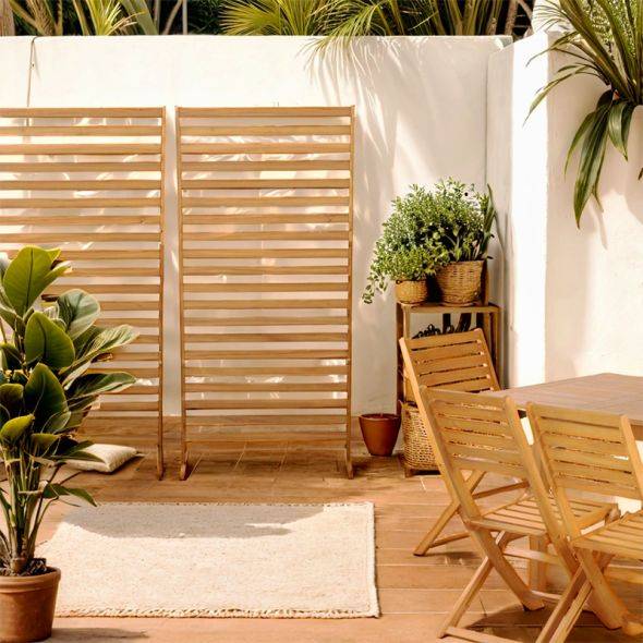 Beau Rivage - Claustra de jardin MANA en bois d'acacia FSC coloris naturel Beau Rivage - Imagen 2