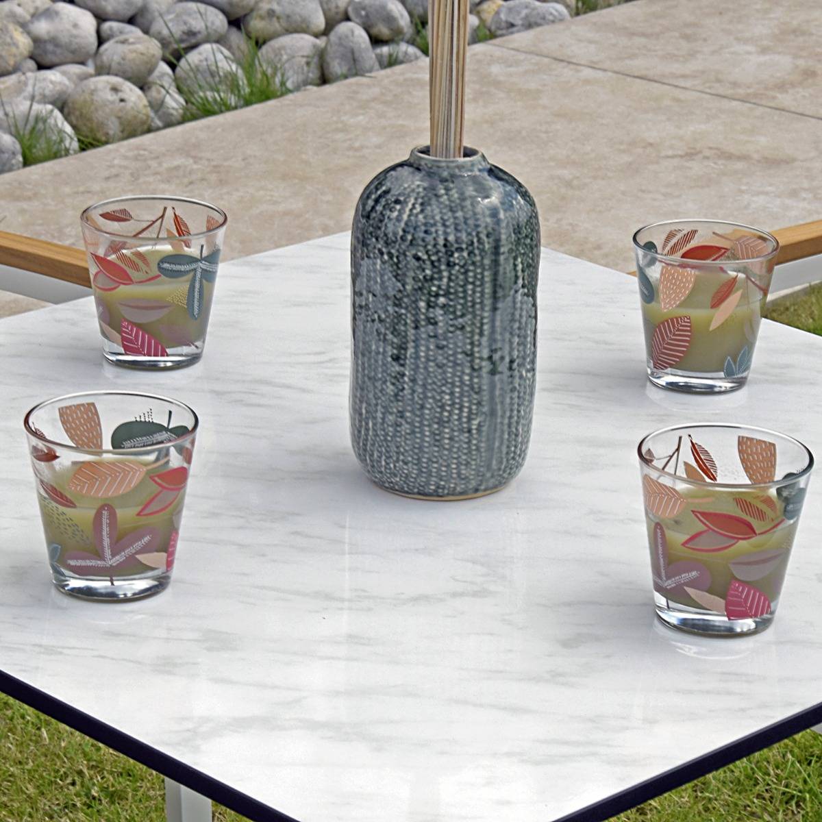 Gecko Jardin - Table en métal blanc, Otrante - Gecko Jardin - Imagen 3
