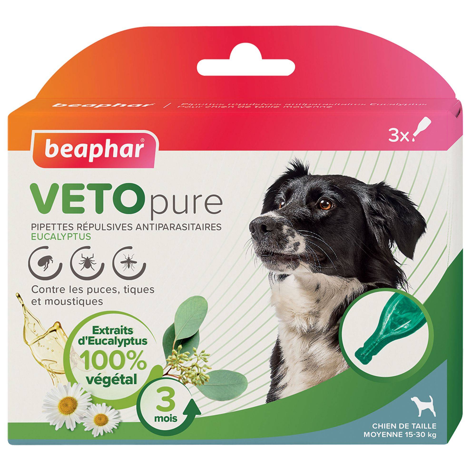 Pipettes insectifuges VETOpure Beaphar : Chien moyen BEAPHAR - Imagen 1
