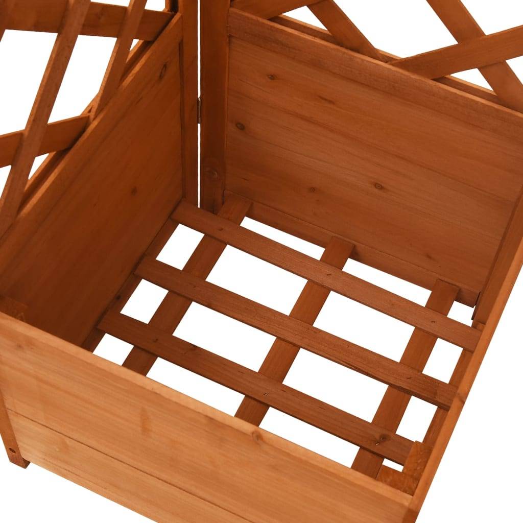 Helloshop26 - Jardinière d'angle en treillis 40 x 40 x 150cm bois de sapin massif - Imagen 4