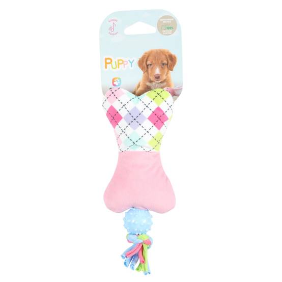 Animallparadise - animallparadise - Peluche Tiny os rose balle TPR 19 cm jouet pour chiots - Imagen 2