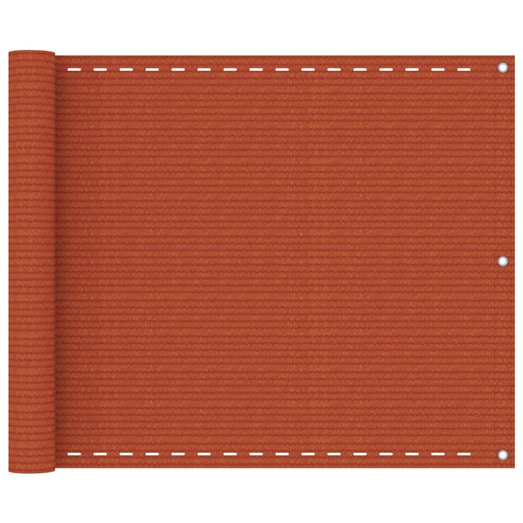 Helloshop26 - Écran de balcon brise pare vue protection confidentialité 75 x 300 cm PEHD orange - Imagen 1