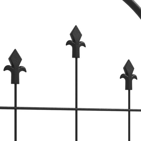Lot de 4 treillis de jardin acier noir 50 x 1 x 180 cm - PANGIVO - Image 10