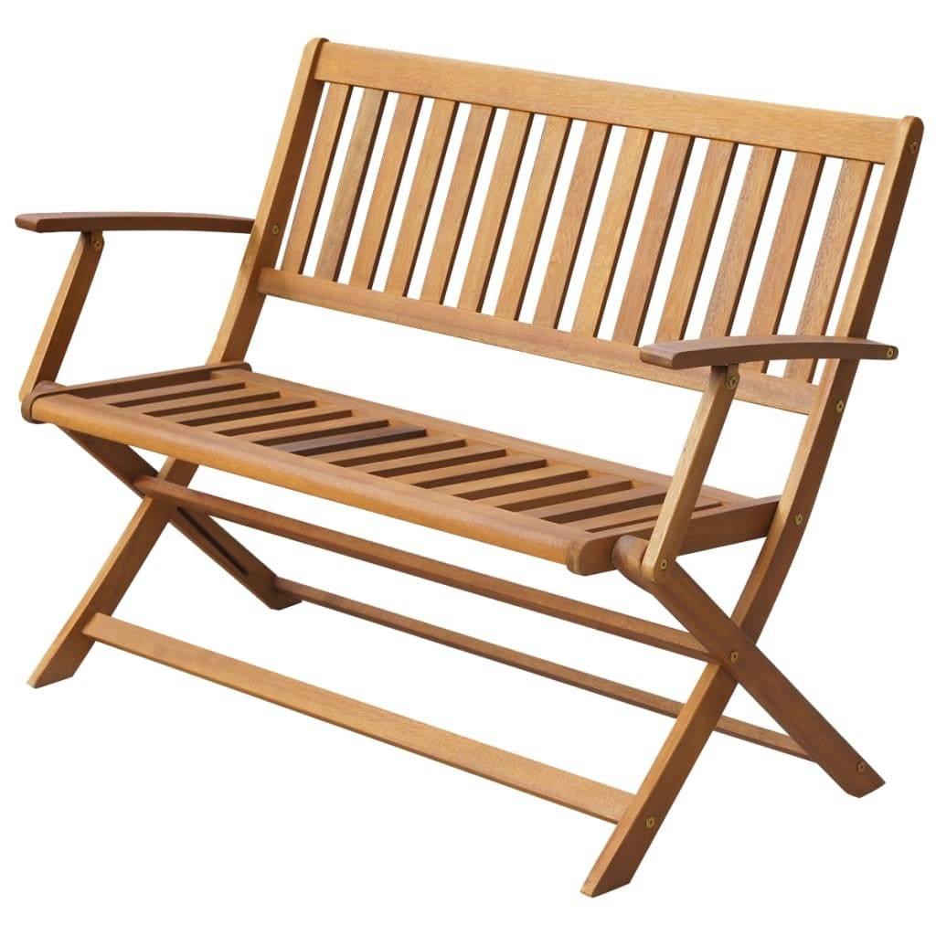 Helloshop26 - Banc de jardin meuble de patio d'extérieur terrasse 120 x 60 x 89 cm bois d'acacia solide - Imagen 1