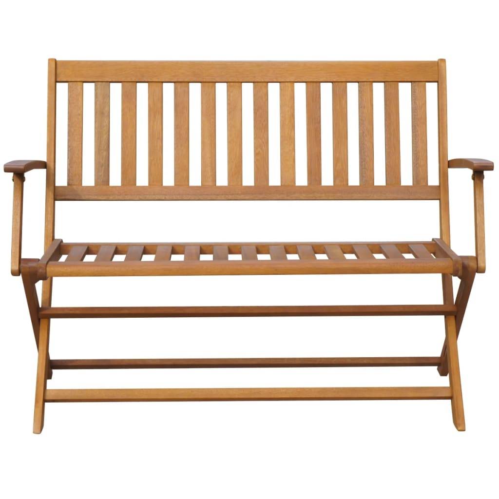 Helloshop26 - Banc de jardin meuble de patio d'extérieur terrasse 120 x 60 x 89 cm bois d'acacia solide - Imagen 2