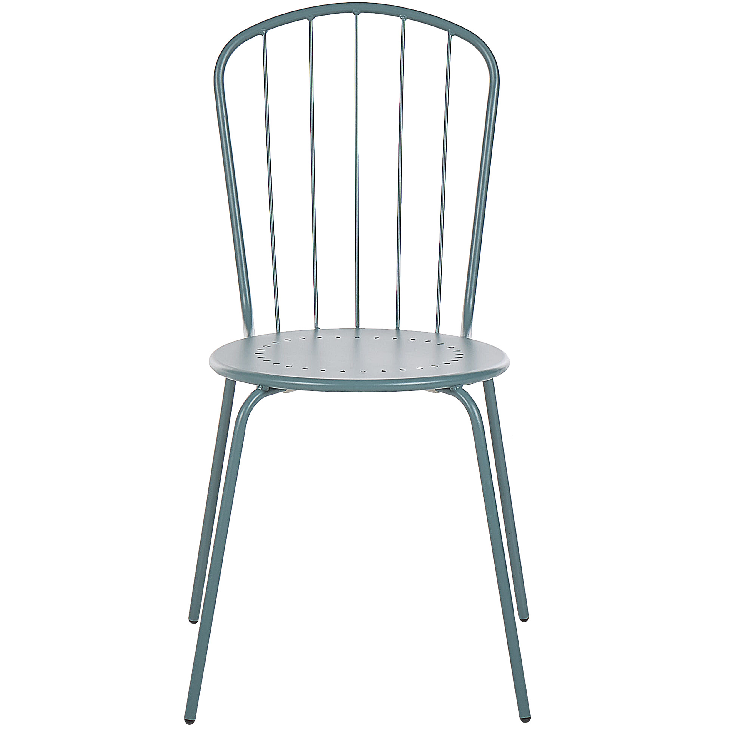 Beliani - Ensemble de Salle à Manger de Jardin Bleu en Acier Table Ovale avec 4 Chaises Pour Repas Convivial en Extérieur - Imagen 9