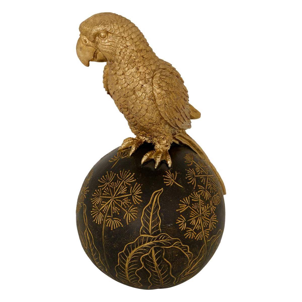 Statuette en porcelaine peinte au Perroquet sur