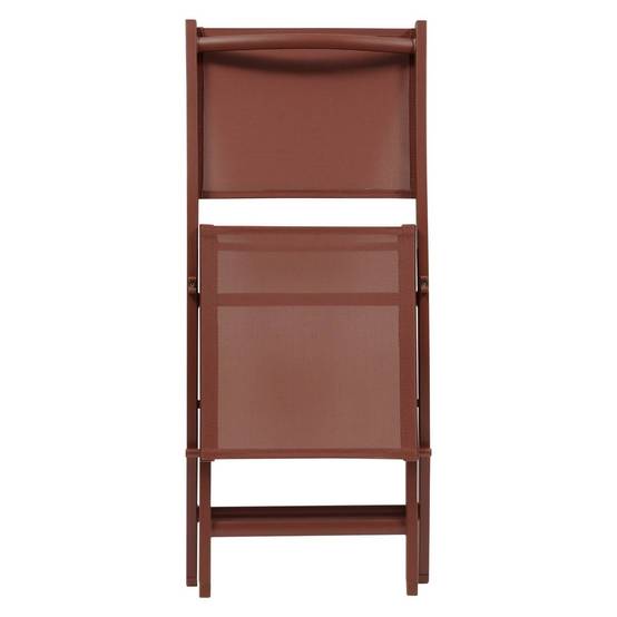 Hesperide - Lot de 4 Chaises de jardin Essentia pliables acajou Hespéride - Image 3