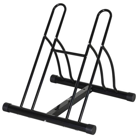 Râtelier pour 2 vélos acier noir 54 x 60 x 57 cm - PANGIVO - Image 2