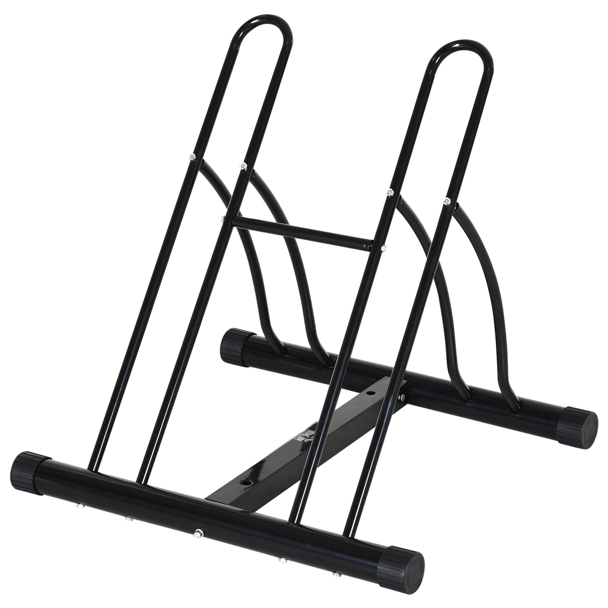 Râtelier pour 2 vélos acier noir 54 x 60 x 57 cm - PANGIVO - Image 2